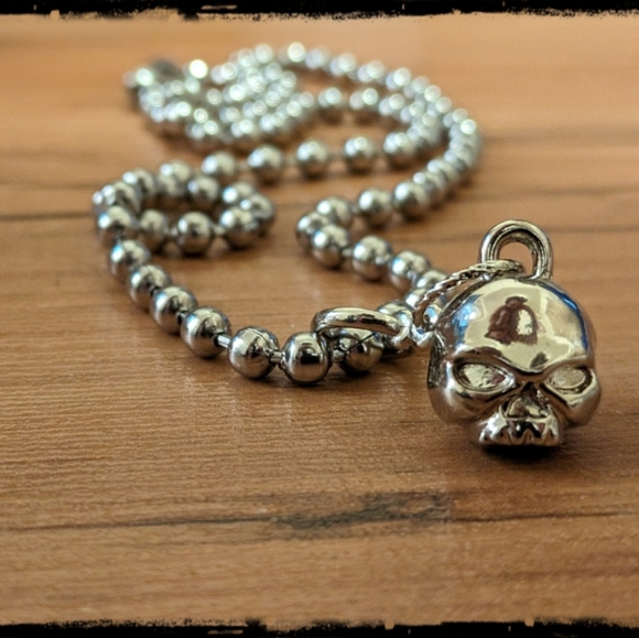 Rare HARLEY DAVIDSON Willie G 3D Charm on Ball Bead Chain New - Picture 1 of 5